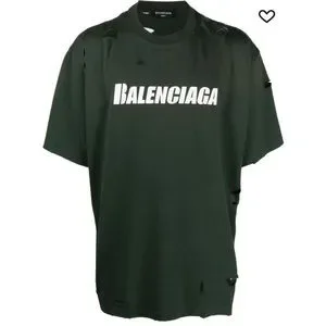 Balenciaga | Shirts | Balenciaga Distressed Logo Tshirt Unifit